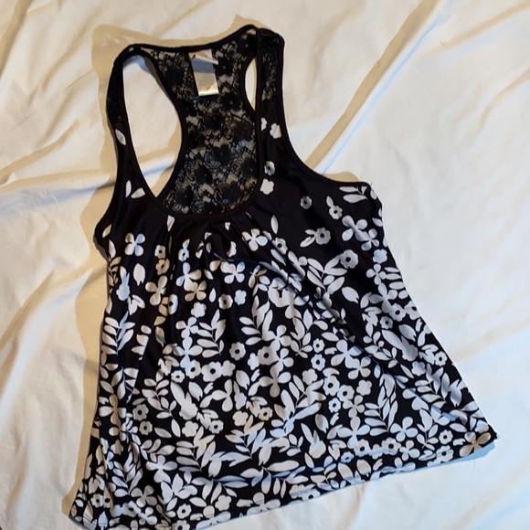 In Bloom Black & White Short Pajama Set S - Picture 4 of 6